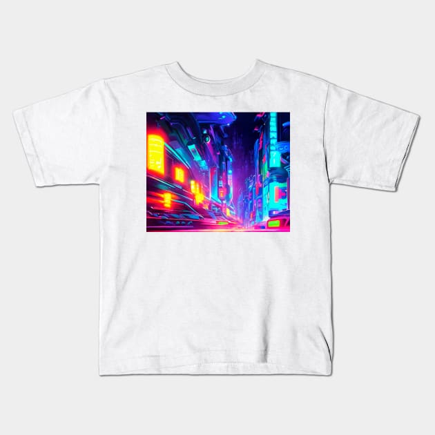 Neon City Kids T-Shirt by KylePrescott